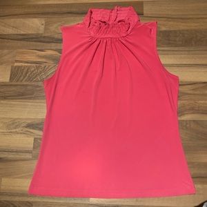 Pink High Neck Sleeveless Top